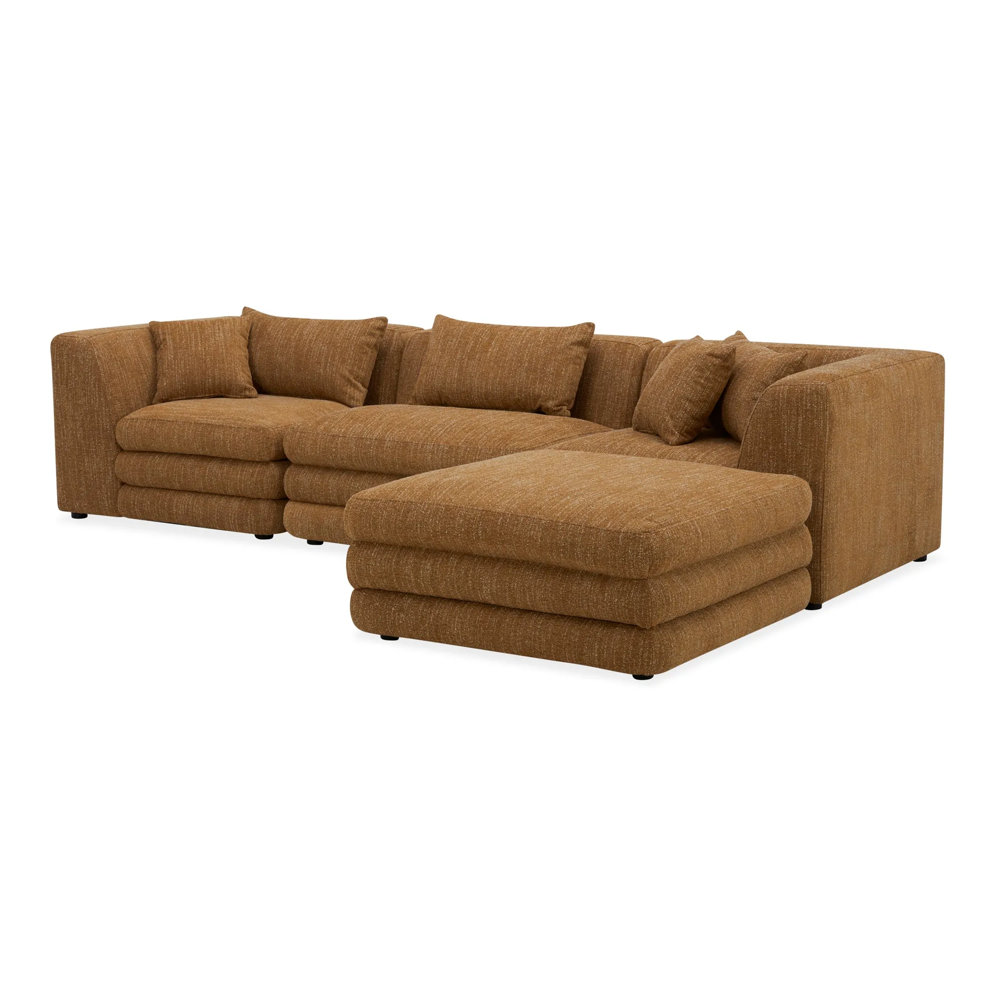 Moe's Home Collection Lowtide Lounge Amber Glow Modular Sectional