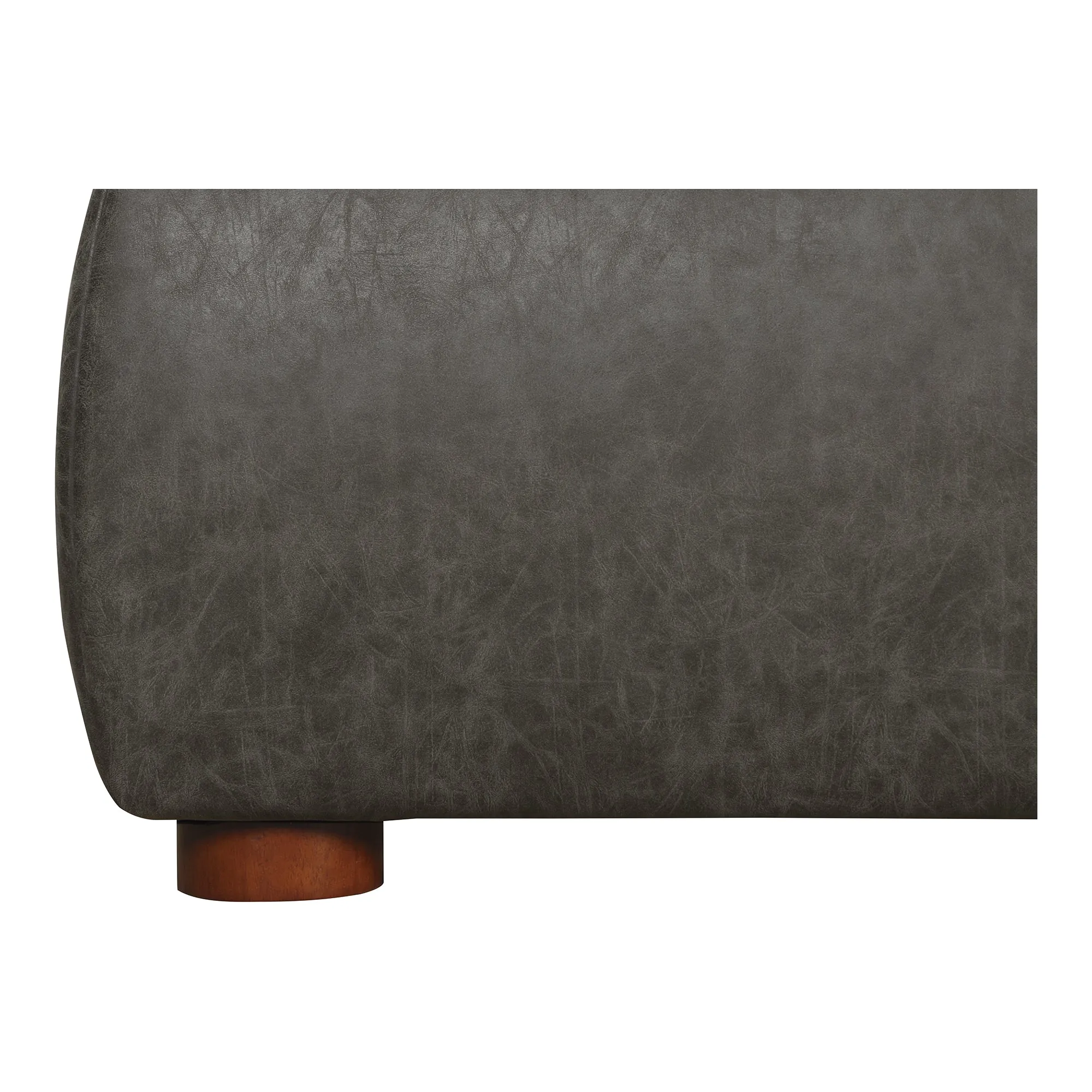 Moe's Home Collection Luzon Slate Vegan Leather Upholstered King Size Bed