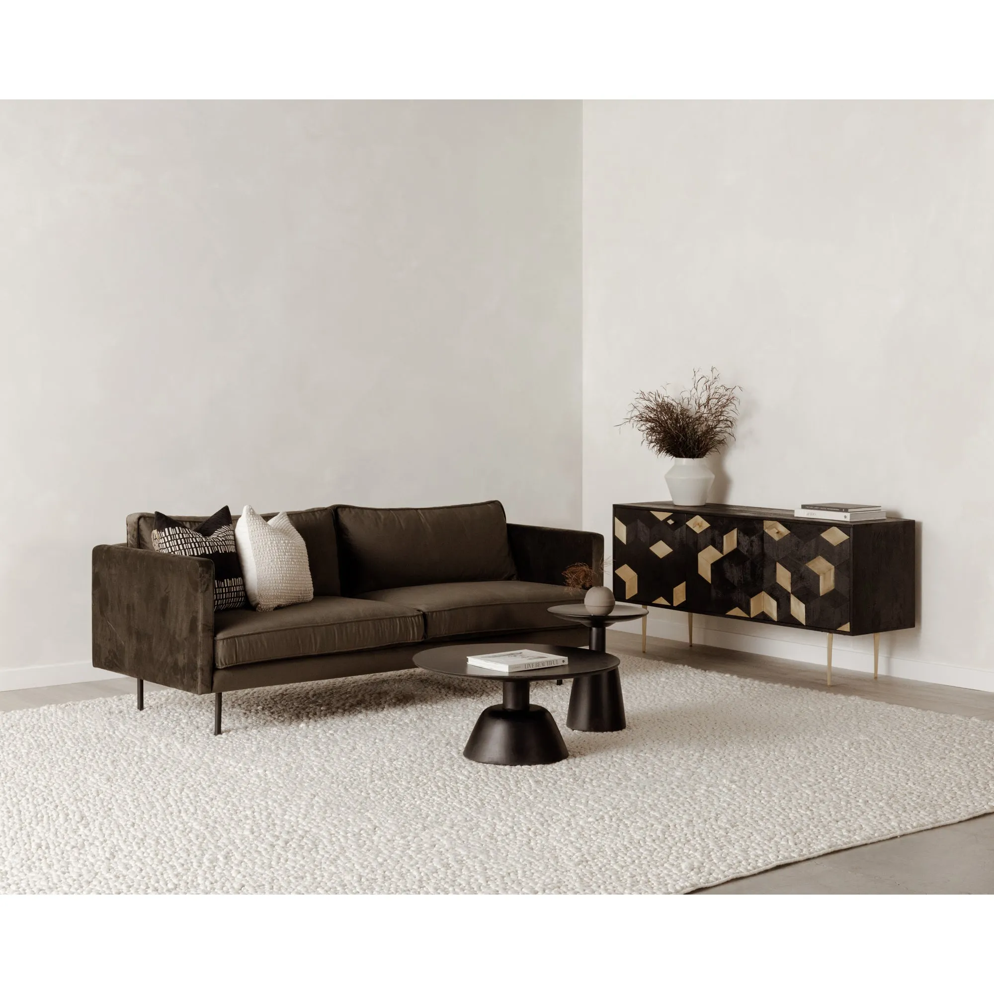 Moe's Home Collection Raphael Dark Green Sofa
