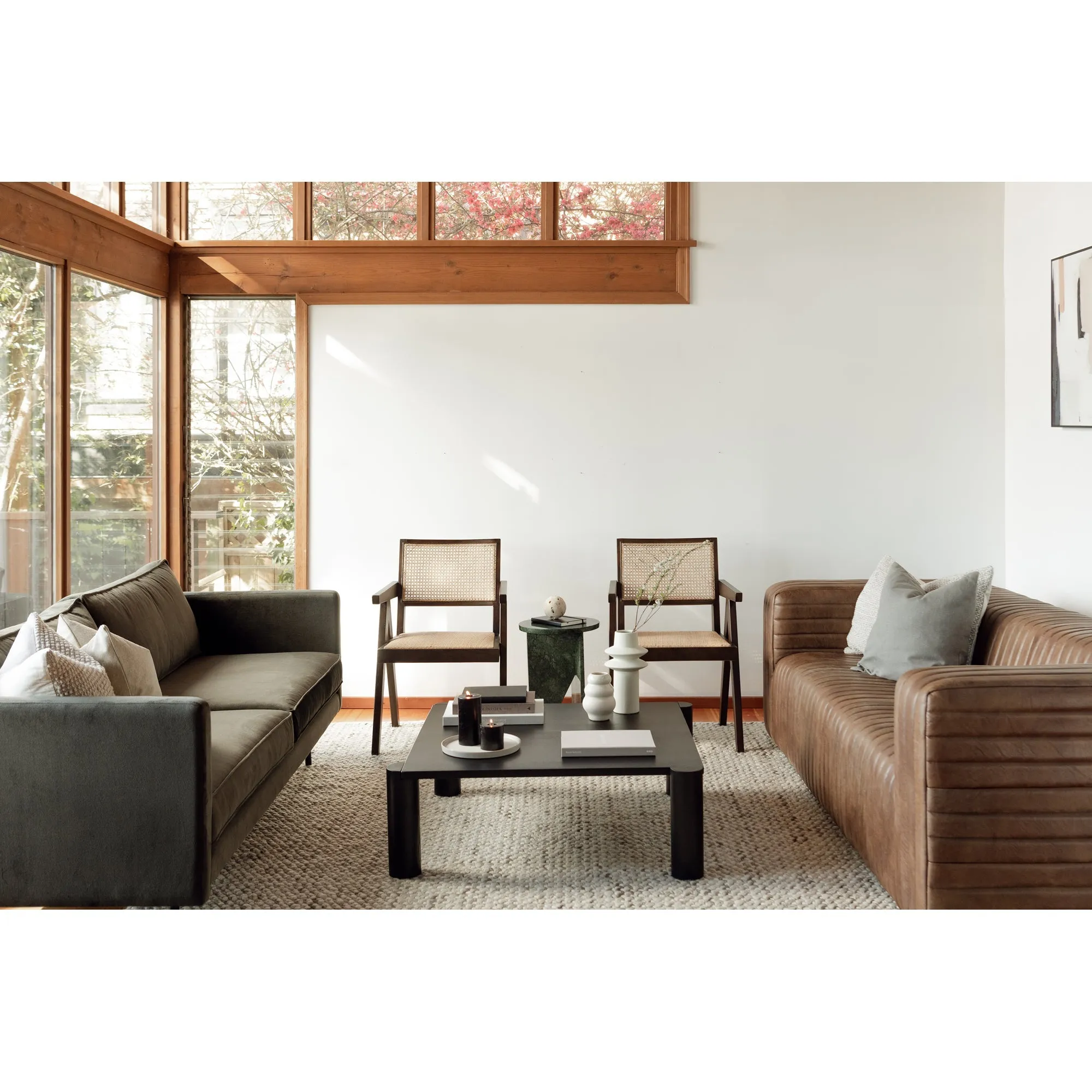 Moe's Home Collection Raphael Dark Green Sofa