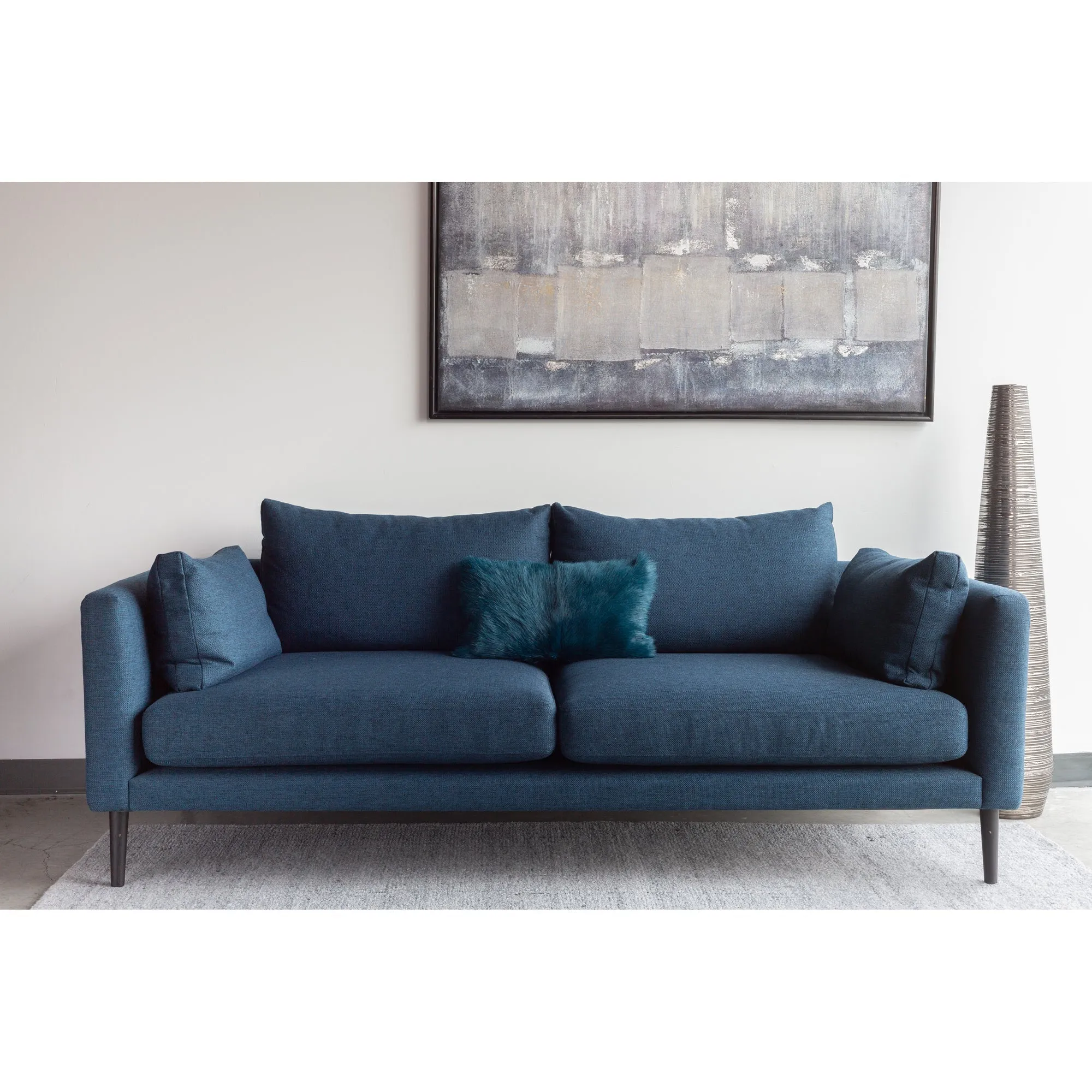 Moe's Home Collection Raval Dark Blue Sofa