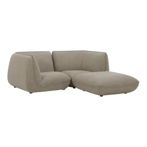 Moe's Home Collection Zeppelin Nook Speckled Pumice Modular Sectional
