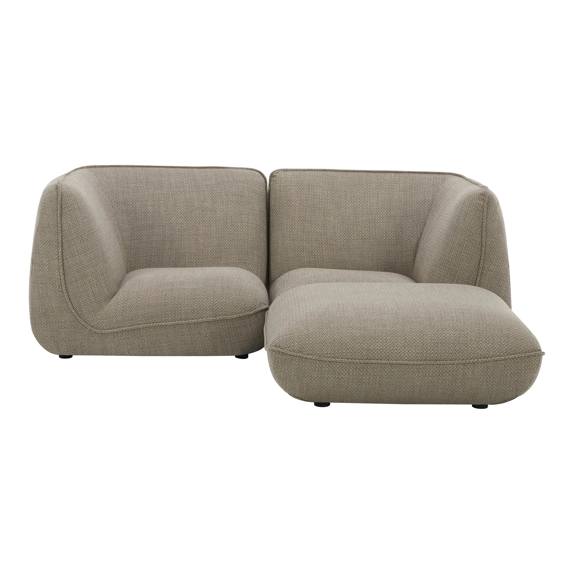 Moe's Home Collection Zeppelin Nook Speckled Pumice Modular Sectional