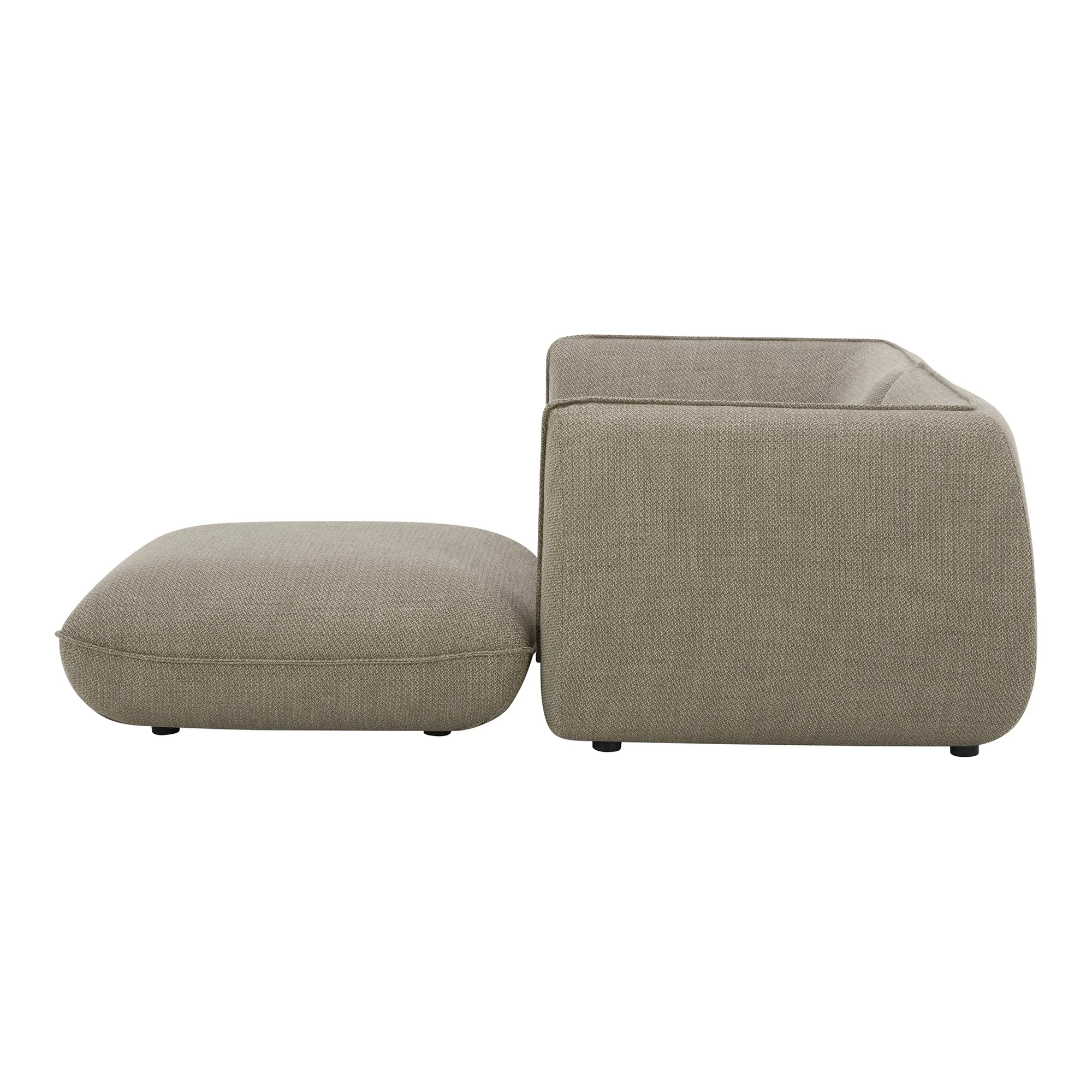 Moe's Home Collection Zeppelin Nook Speckled Pumice Modular Sectional