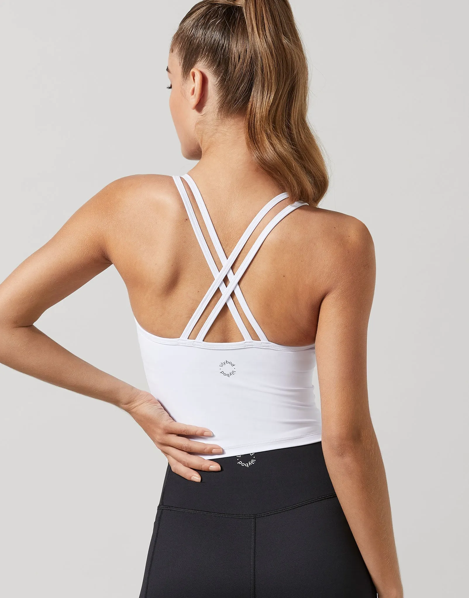 MONICA Shelf Bra Crop Top - White