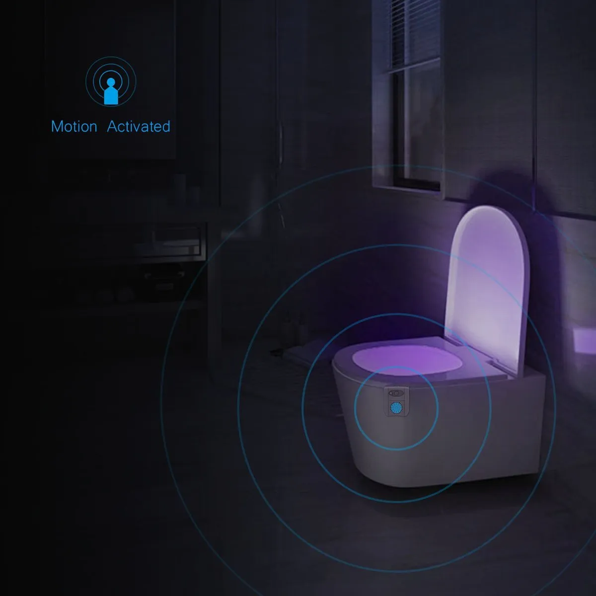 Motion Activated LED Toilet Night Light/ UV Sterilizer