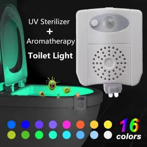 Motion Activated LED Toilet Night Light/ UV Sterilizer