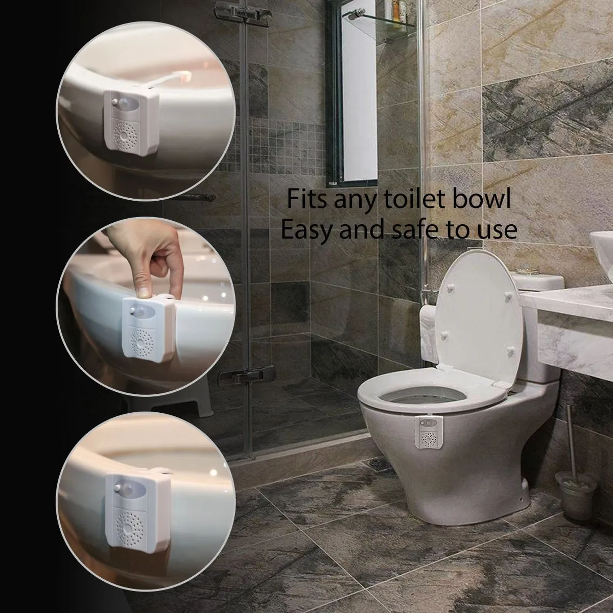 Motion Activated LED Toilet Night Light/ UV Sterilizer