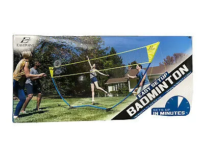 New in sealed box! EastPoint Sports Easy Setup Badminton, height (5 ft. 1 in.) and length (15 ft.)