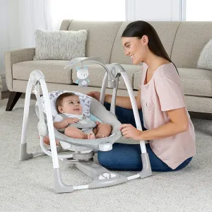 NEW Ingenuity ConvertMe Swing-2-Seat - Raylan - Battery-Saving Portable Swing