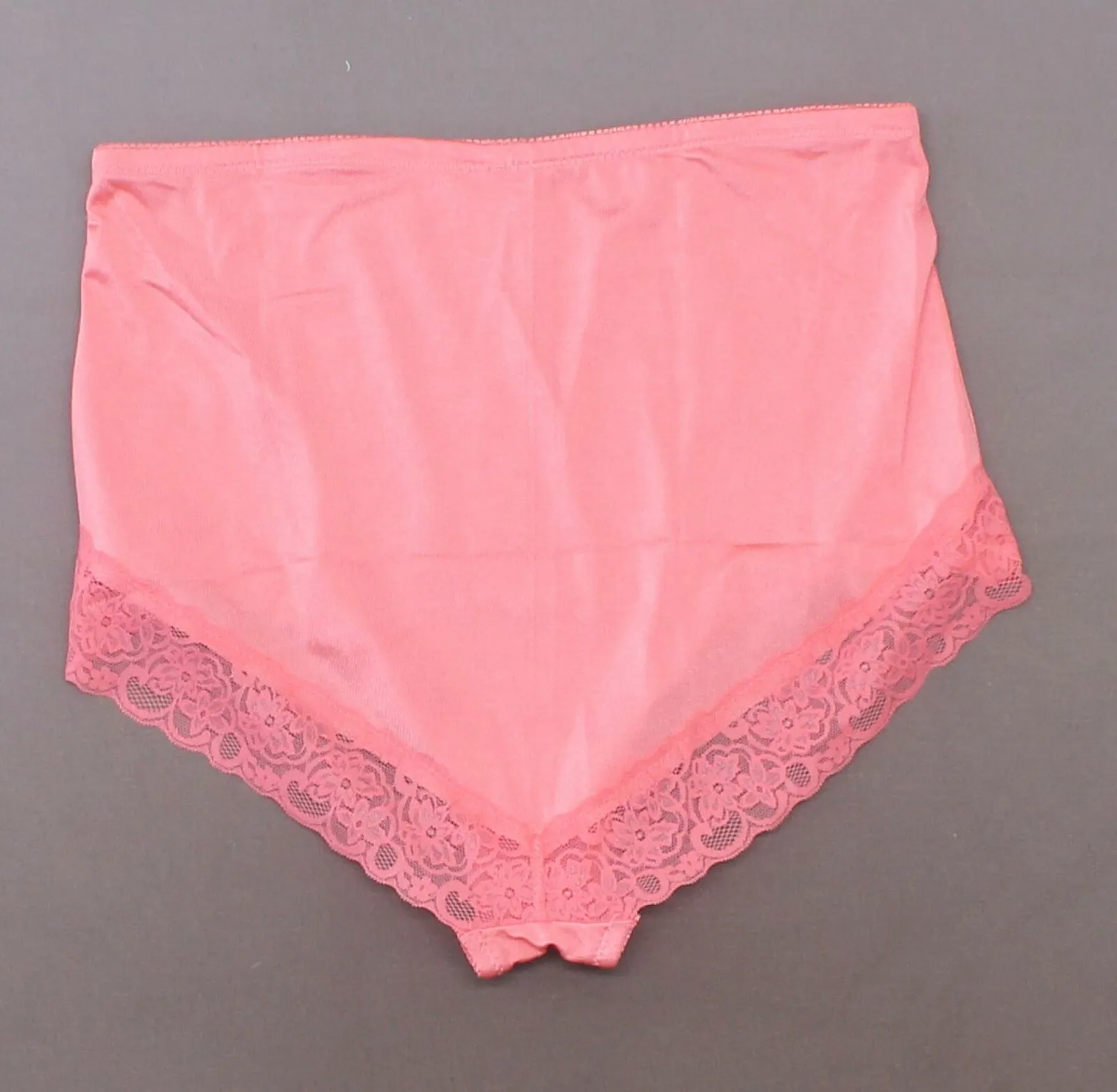 New Rhonda Shear Womens Smooth Pinup Brief With Lace Trim. 650181-1-NEW X-Large