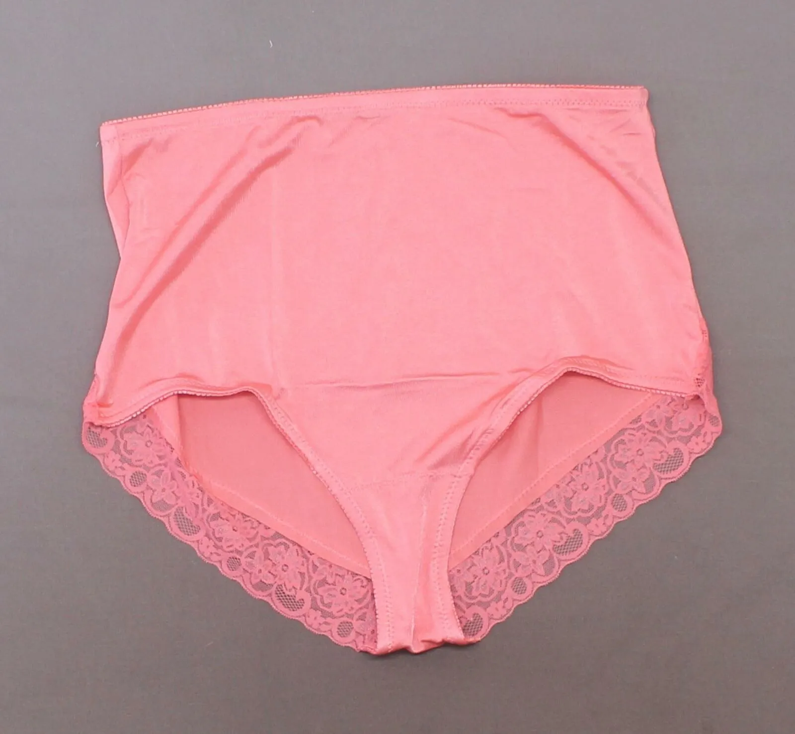New Rhonda Shear Womens Smooth Pinup Brief With Lace Trim. 650181-1-NEW X-Large