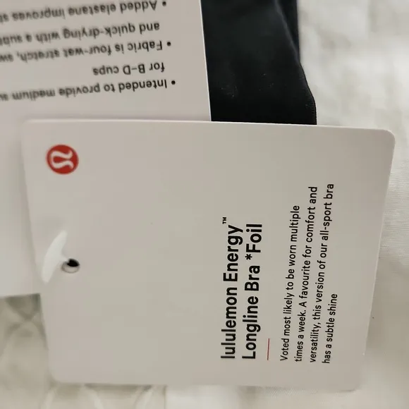 NWT Lululemon Energy Longline Bra Medium Support, B–D Cups 8