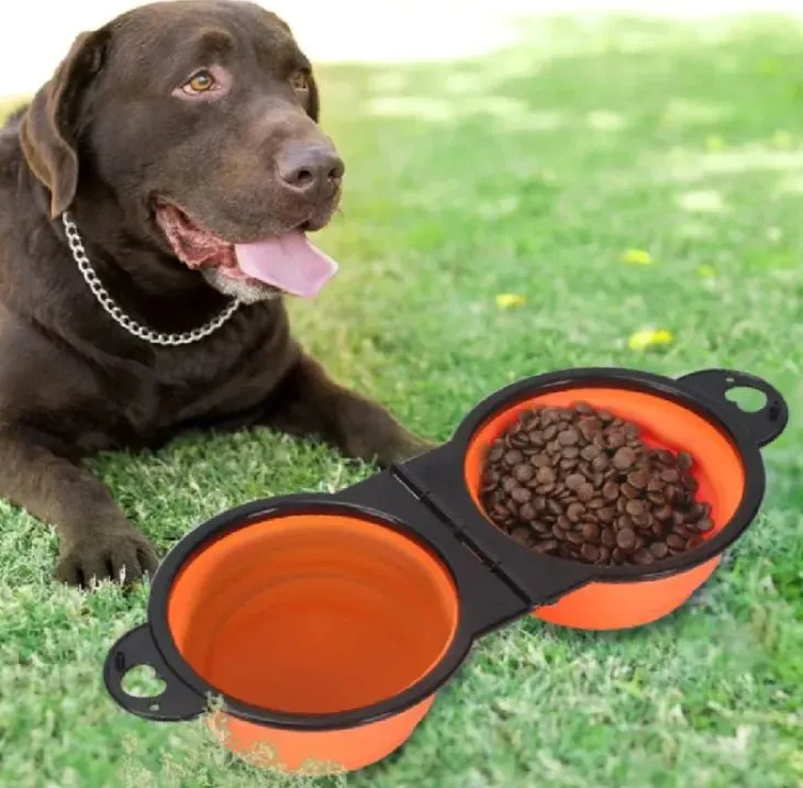 Outdoor Pet Feeder silicone bowl