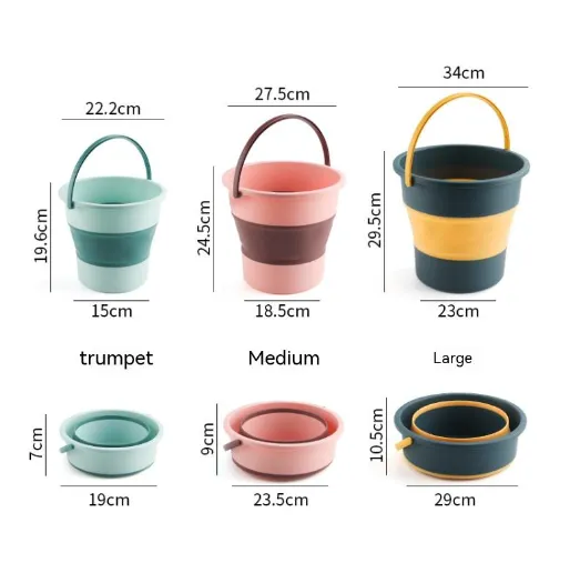 Outdoor Portable Foldable Plastic Bucket Household Car Car Washing Bucket