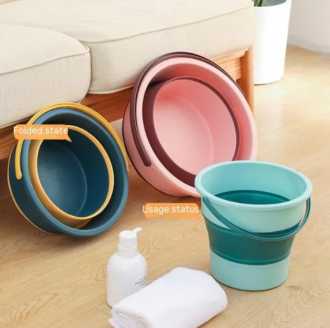 Outdoor Portable Foldable Plastic Bucket Household Car Car Washing Bucket