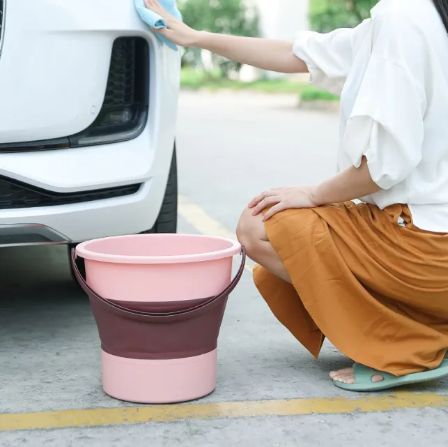Outdoor Portable Foldable Plastic Bucket Household Car Car Washing Bucket