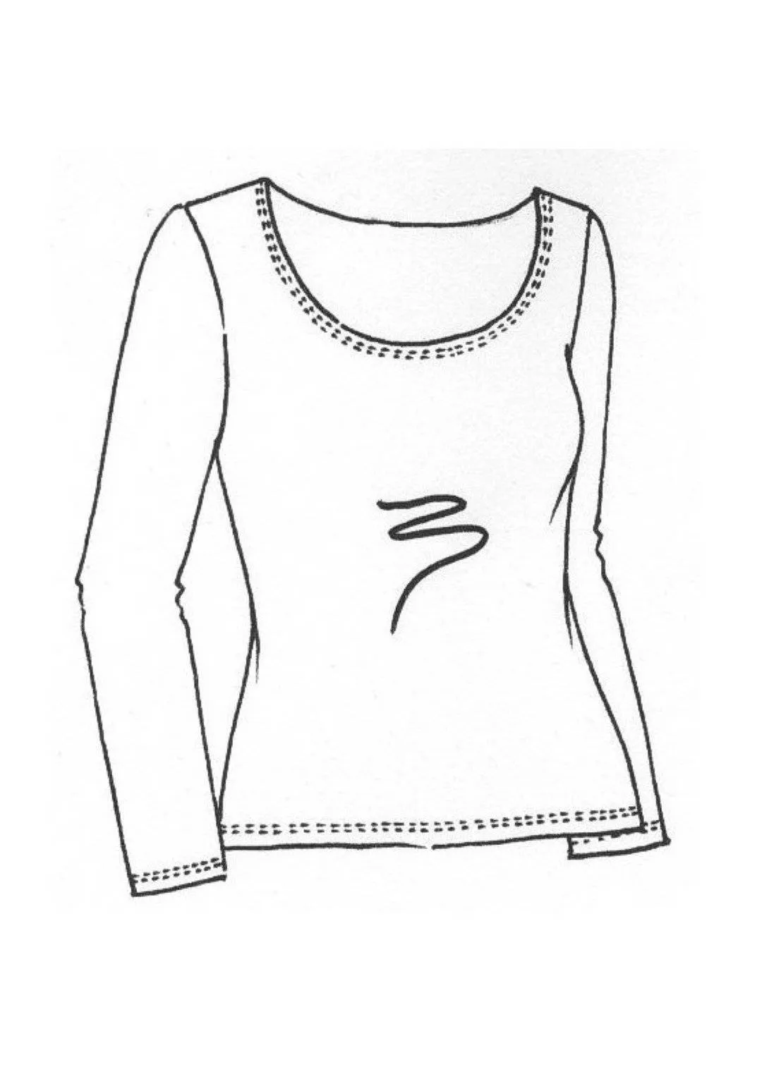 PAULA RYAN Slim Fit Scoop Neck Top - Merino