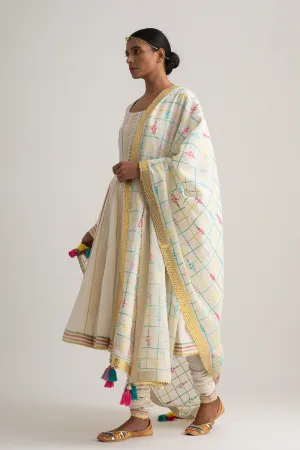 Phulkari Slim Stripes Anarkali Set