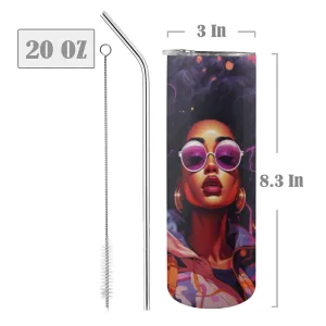 Pop Quench 20oz Tall Skinny Tumbler with Lid and Straw