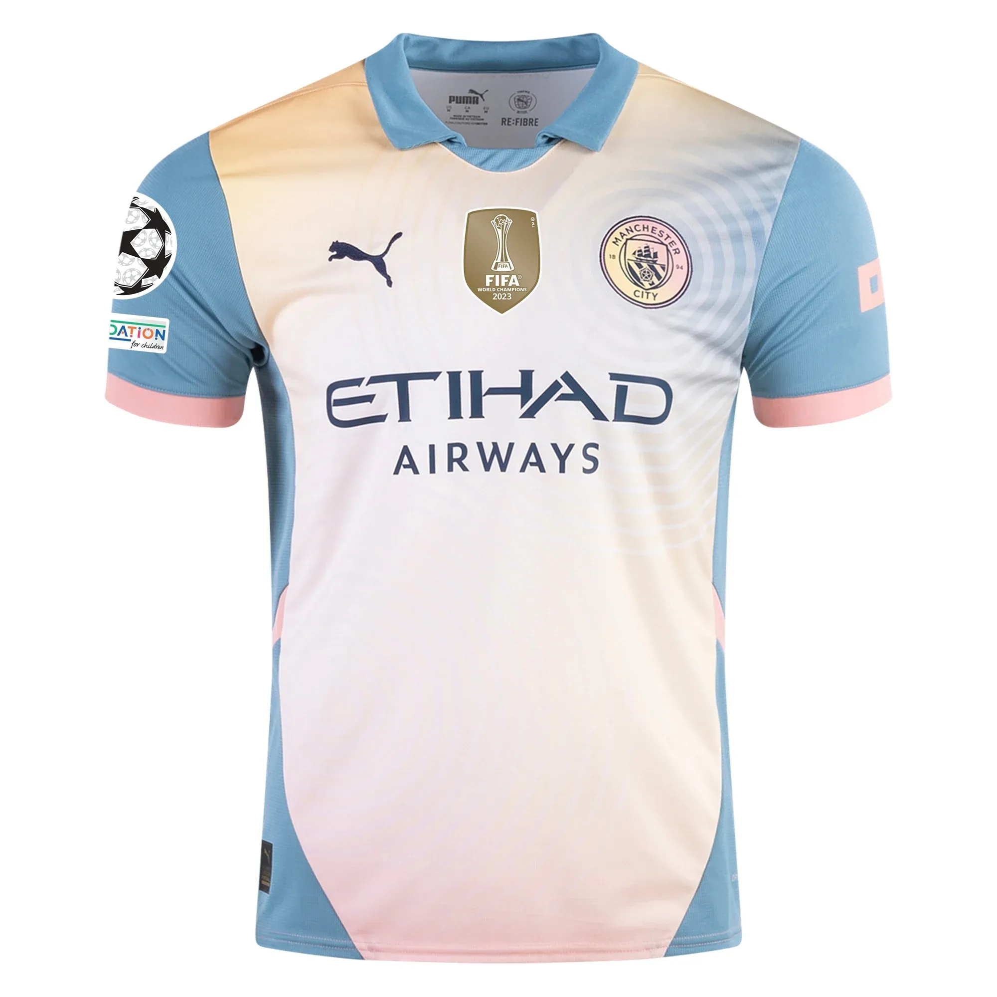Puma Manchester City Fourth Jersey w/ Champions League   Club World Cup Patch 24/25 (Packaging Rosebay/Bold Blue)