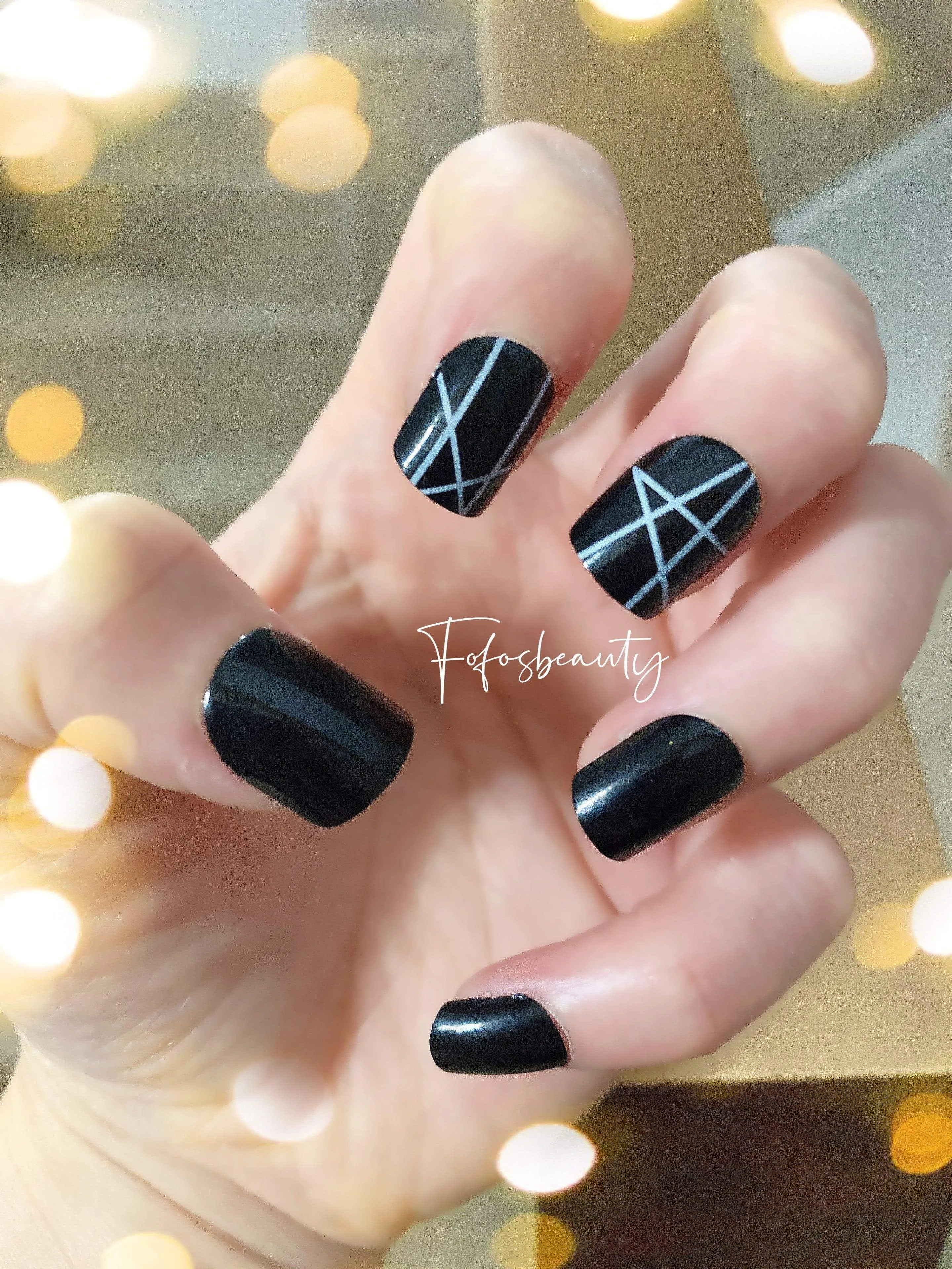 Punk Black (short nails）