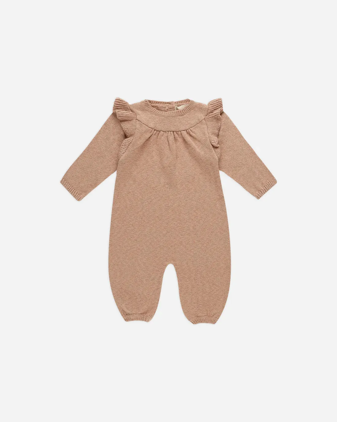 QUINCY MAE Long Sleeve Mira Knit Romper || Heathered Rose