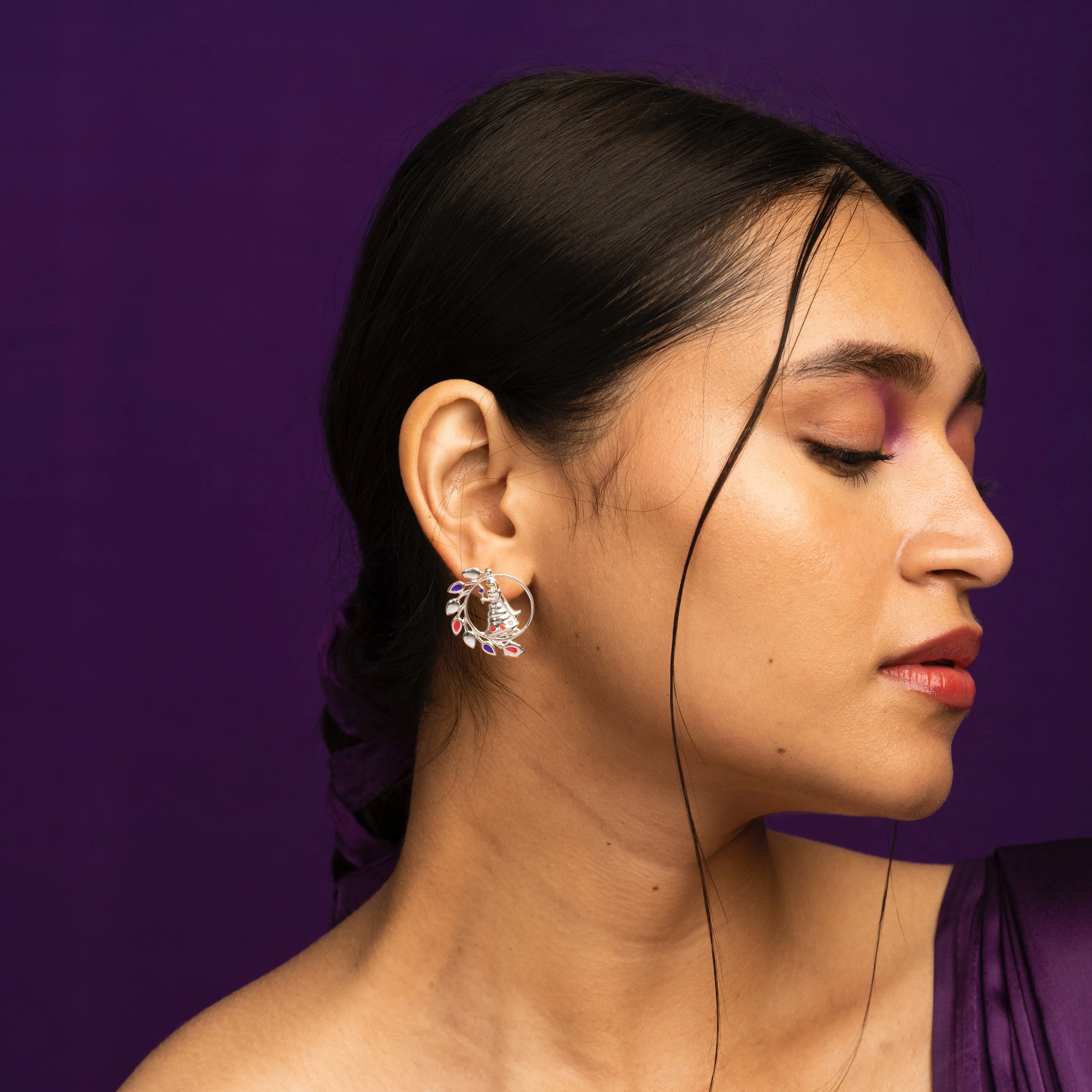 Radhe Shyam Silver Earrings By Moha