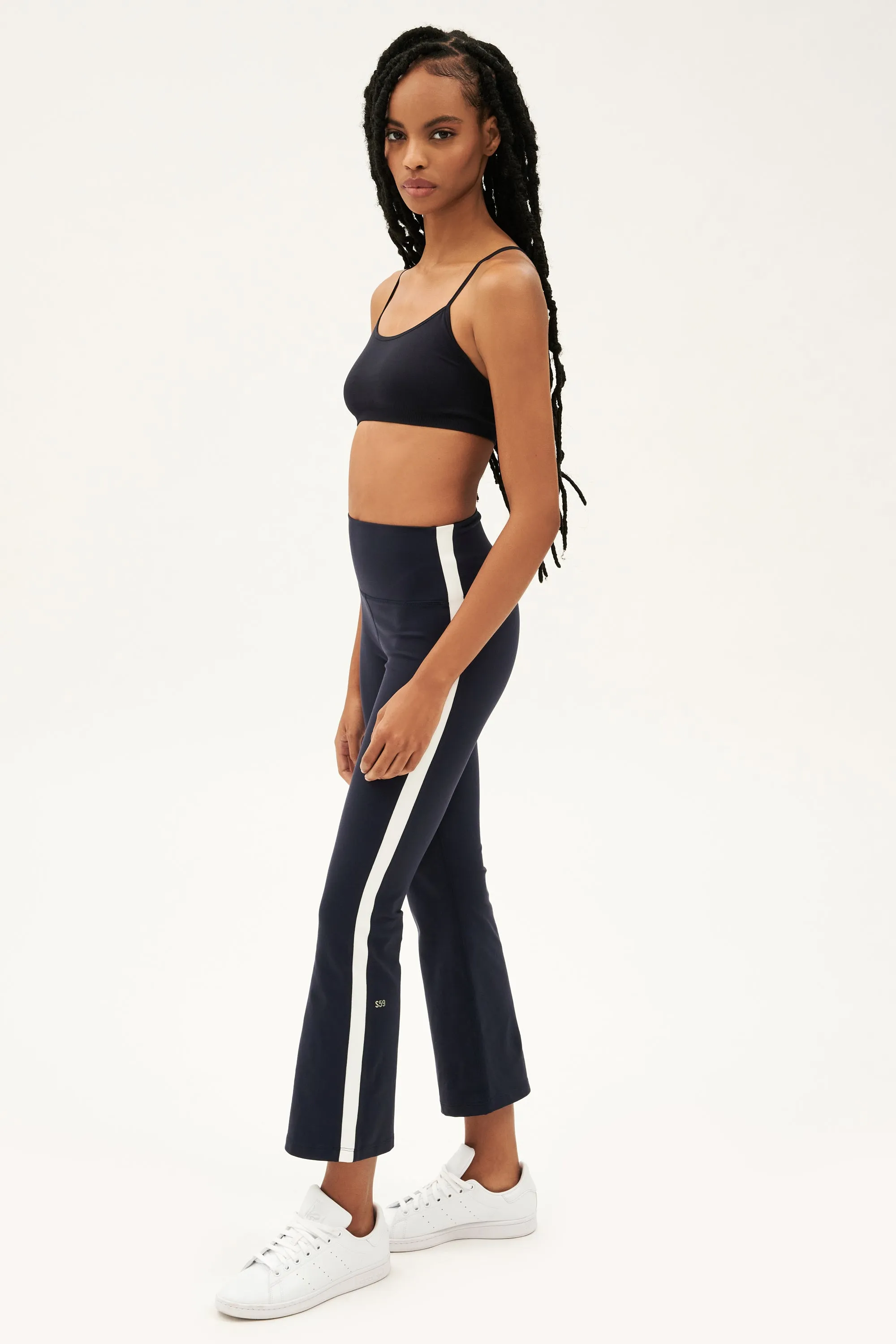 Raquel High Waist Crop - Indigo/White