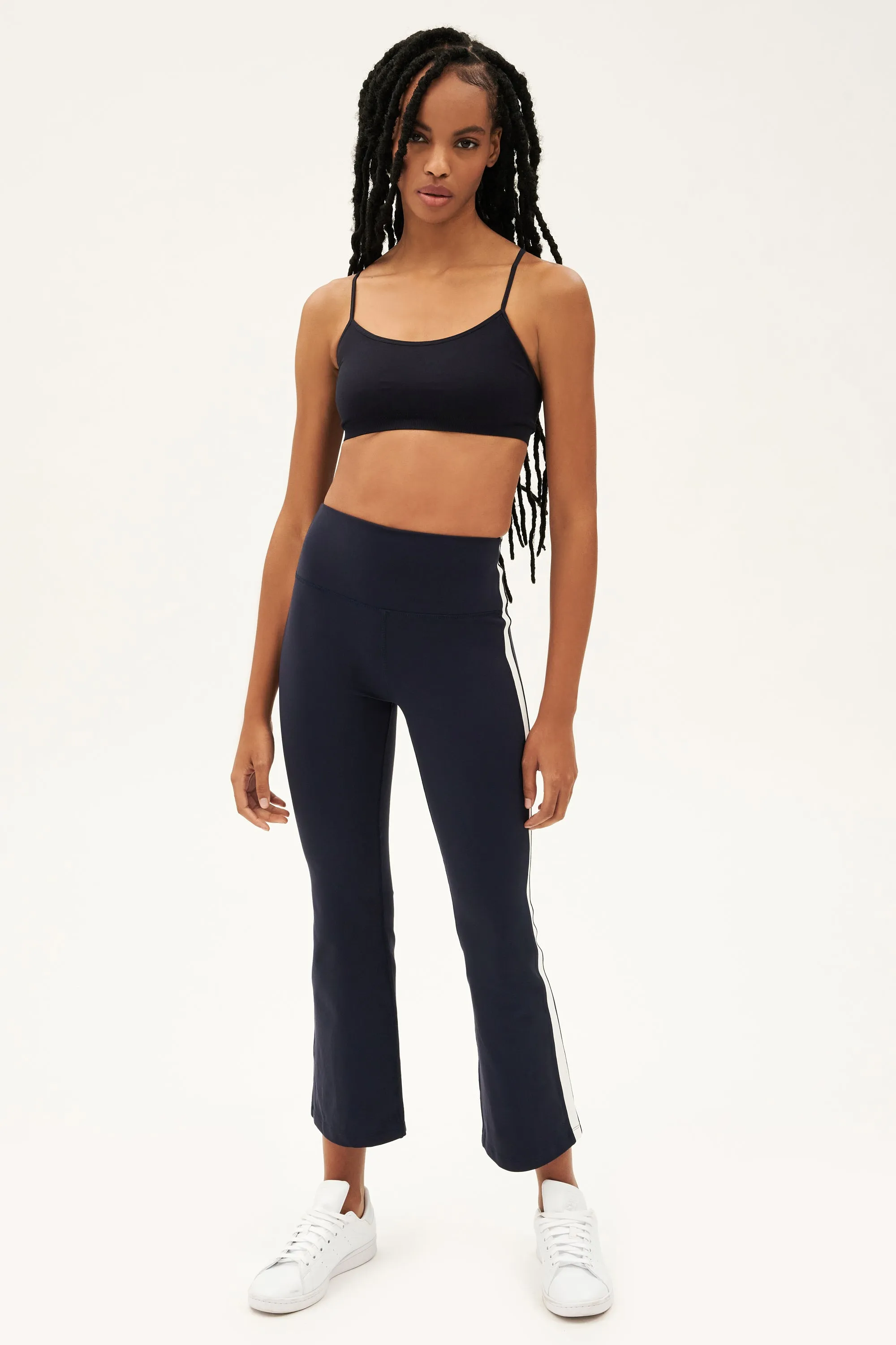 Raquel High Waist Crop - Indigo/White
