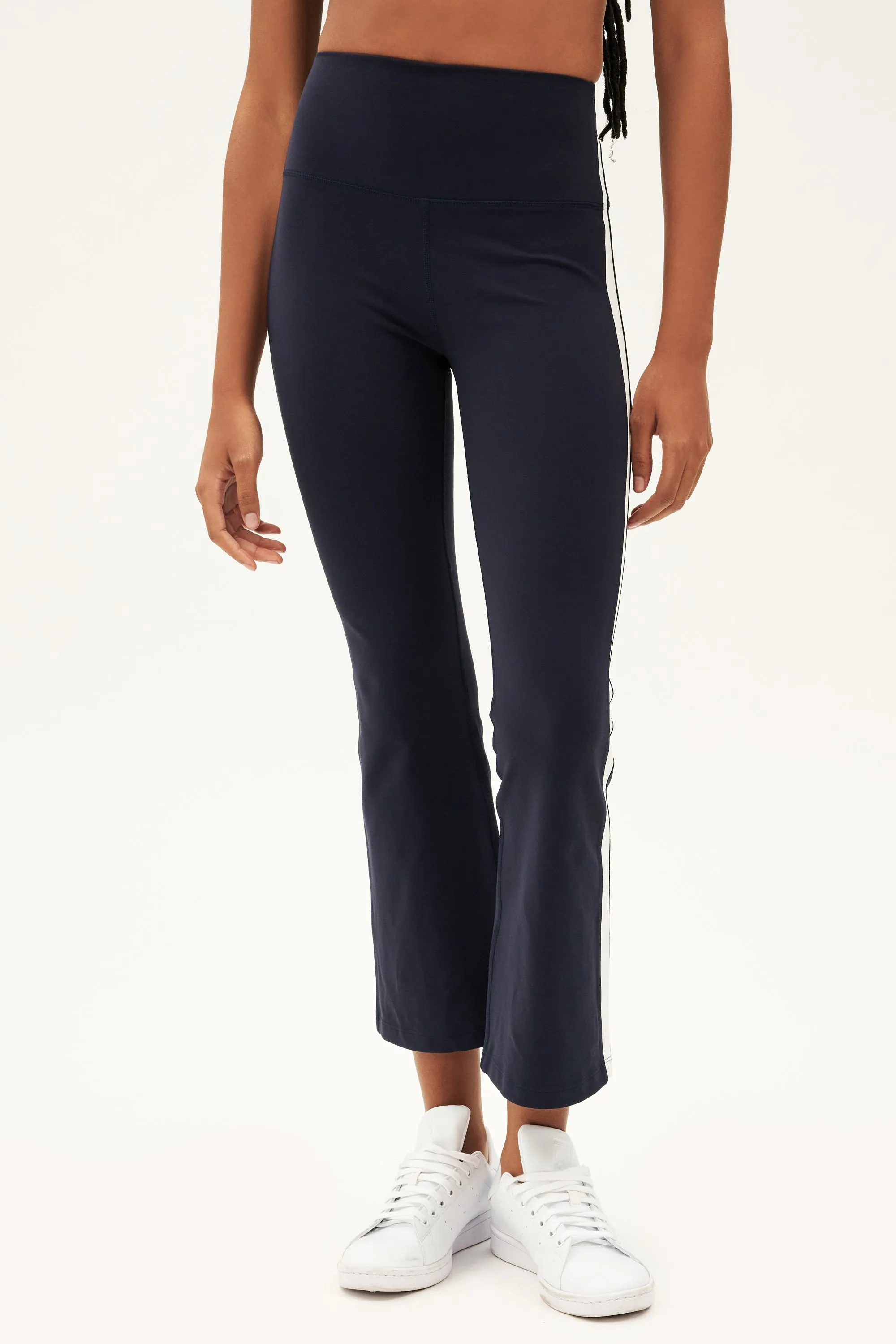 Raquel High Waist Crop - Indigo/White
