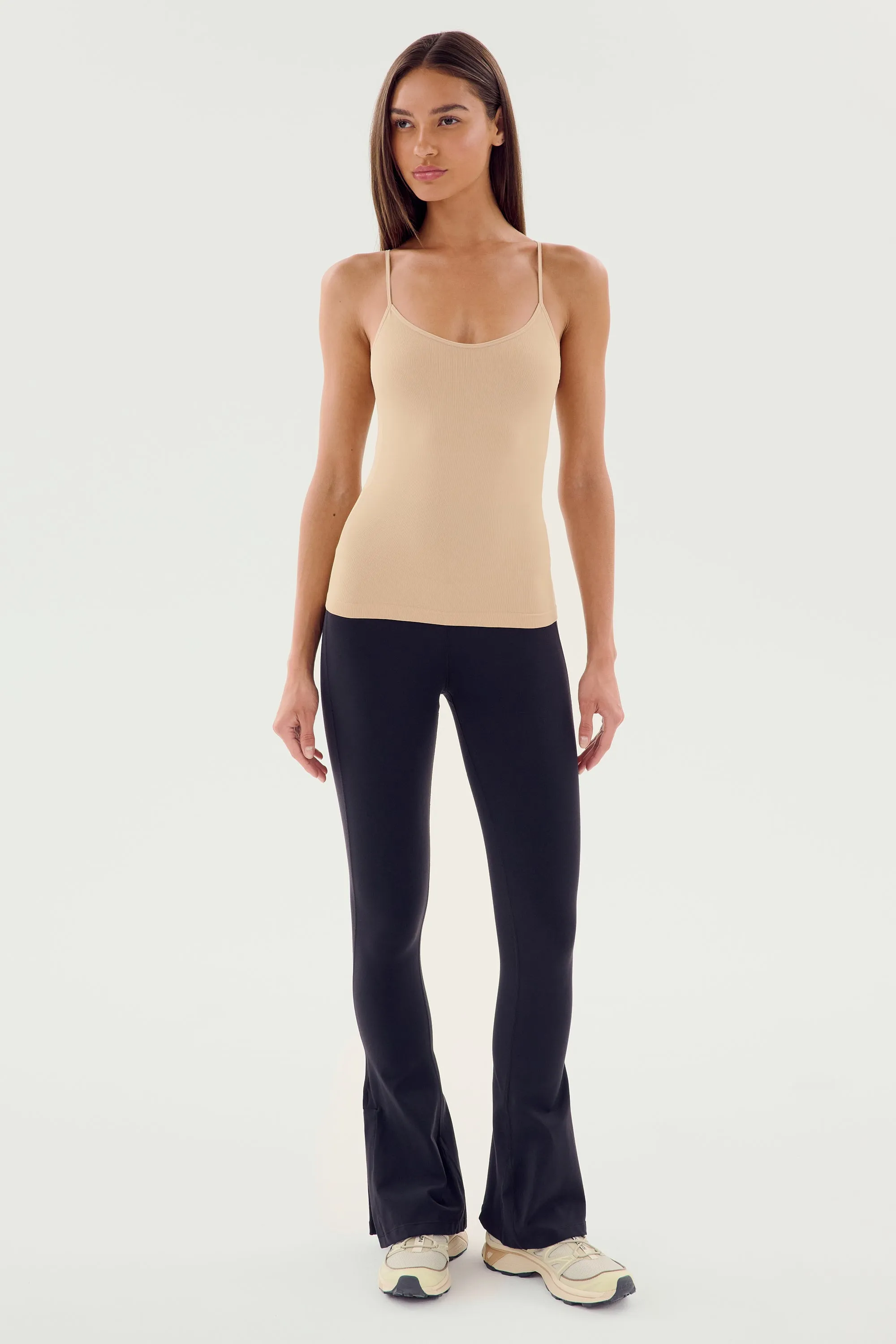 Raquel High Waist Flare w/ Split Hem - Black