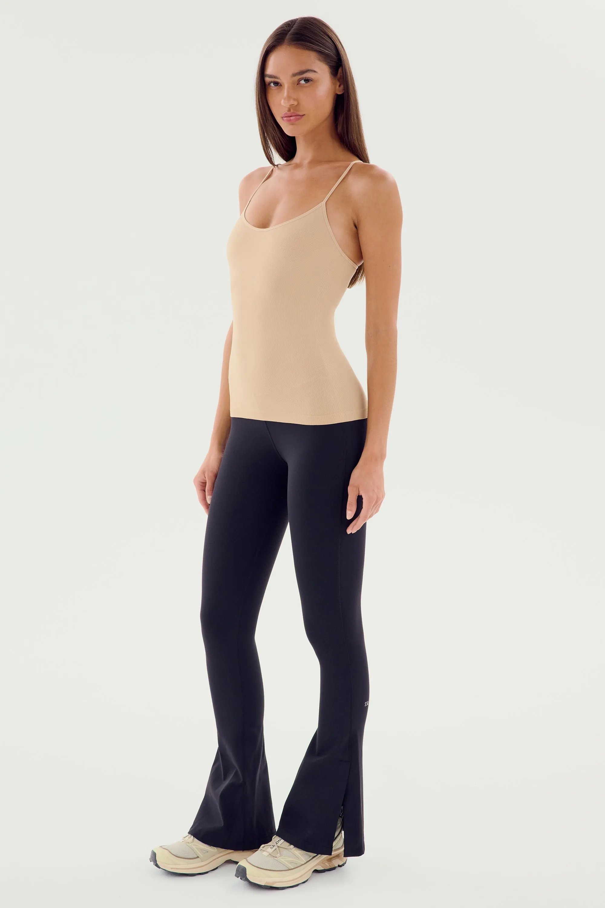 Raquel High Waist Flare w/ Split Hem - Black
