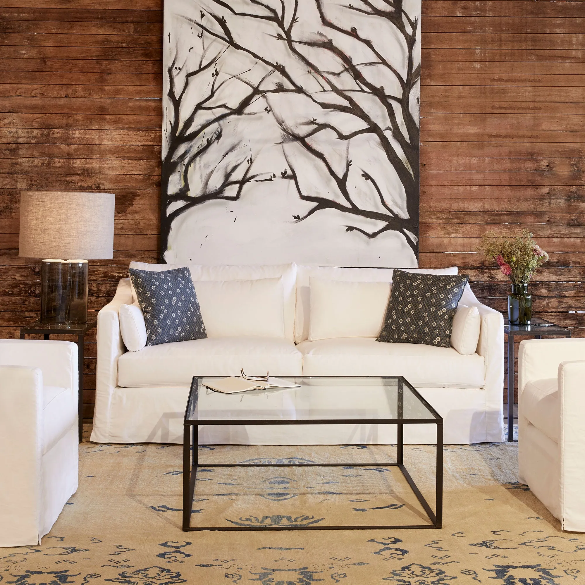 Rebecca Deluxe Sofa - Denim White