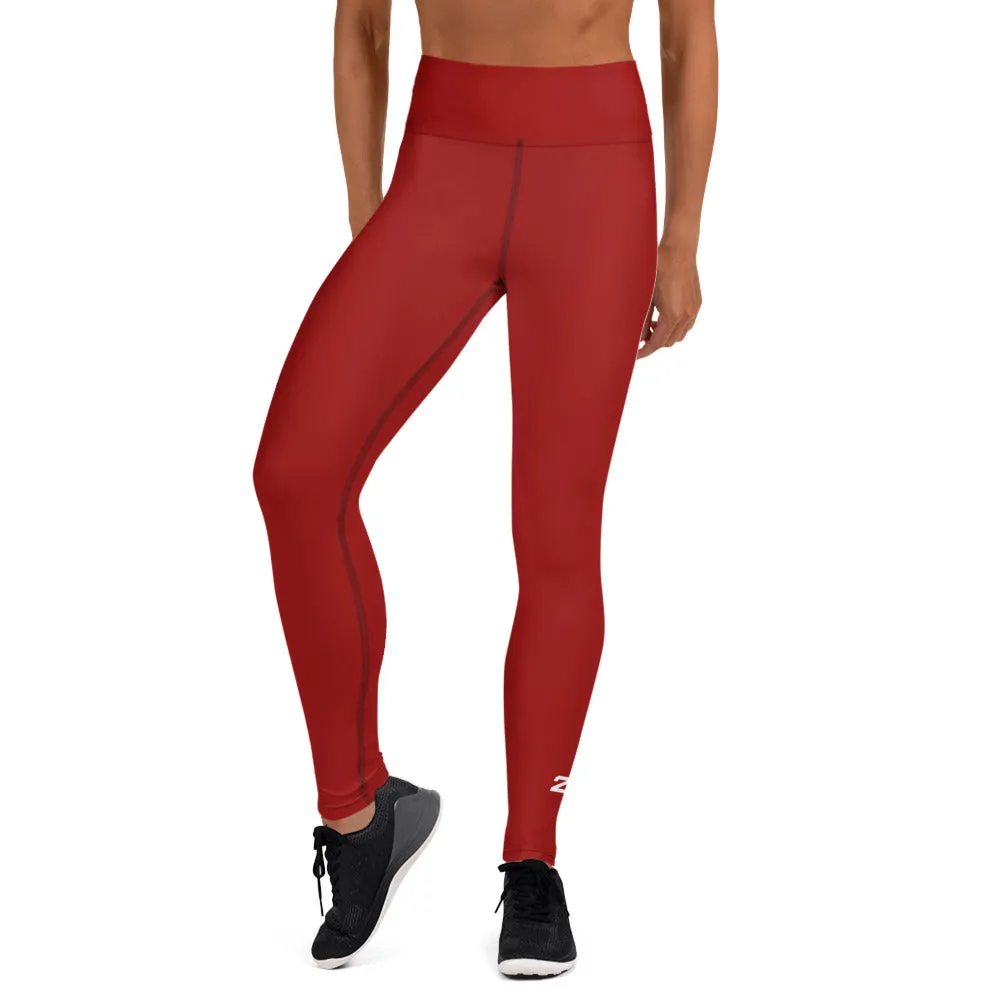 Rebirth High-Waisted Leggings - Red