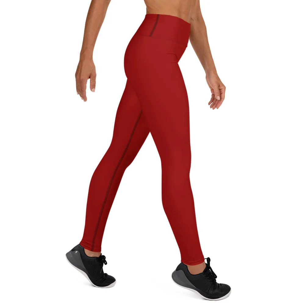 Rebirth High-Waisted Leggings - Red