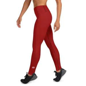 Rebirth High-Waisted Leggings - Red