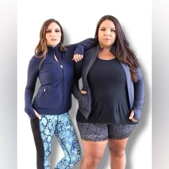 RISE - Bold Yoga Jacket - Heathered Navy
