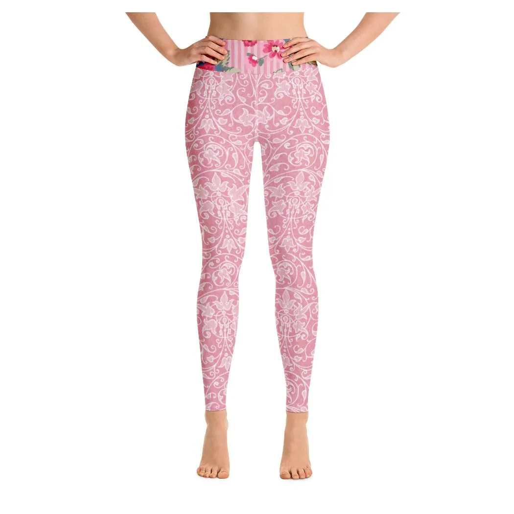 Rose Bloom Yoga Leggings