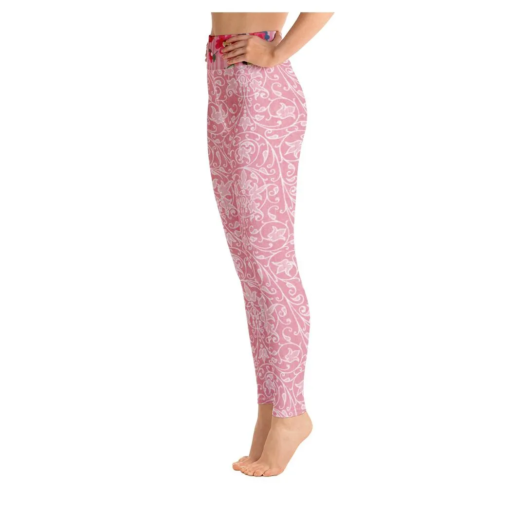 Rose Bloom Yoga Leggings