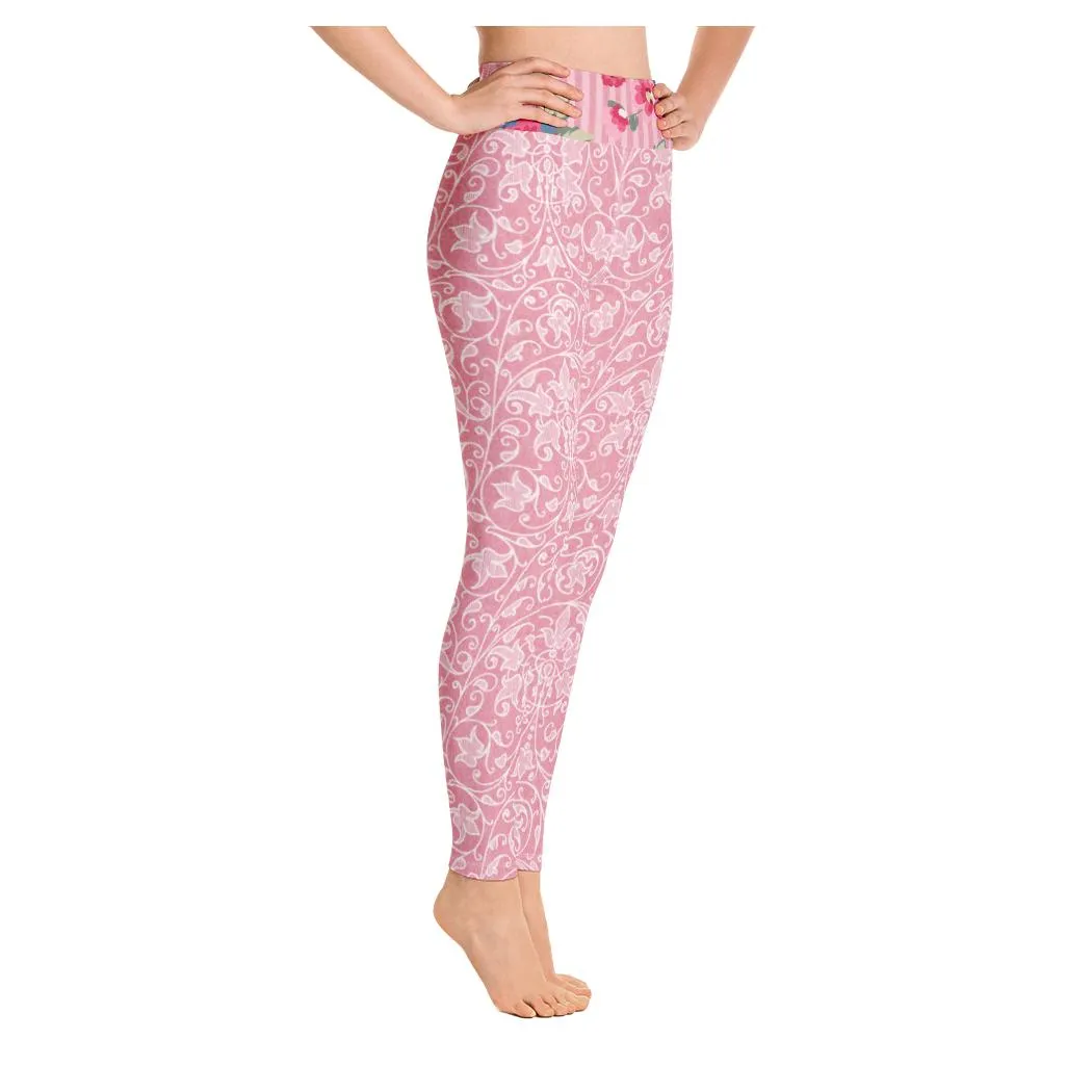 Rose Bloom Yoga Leggings
