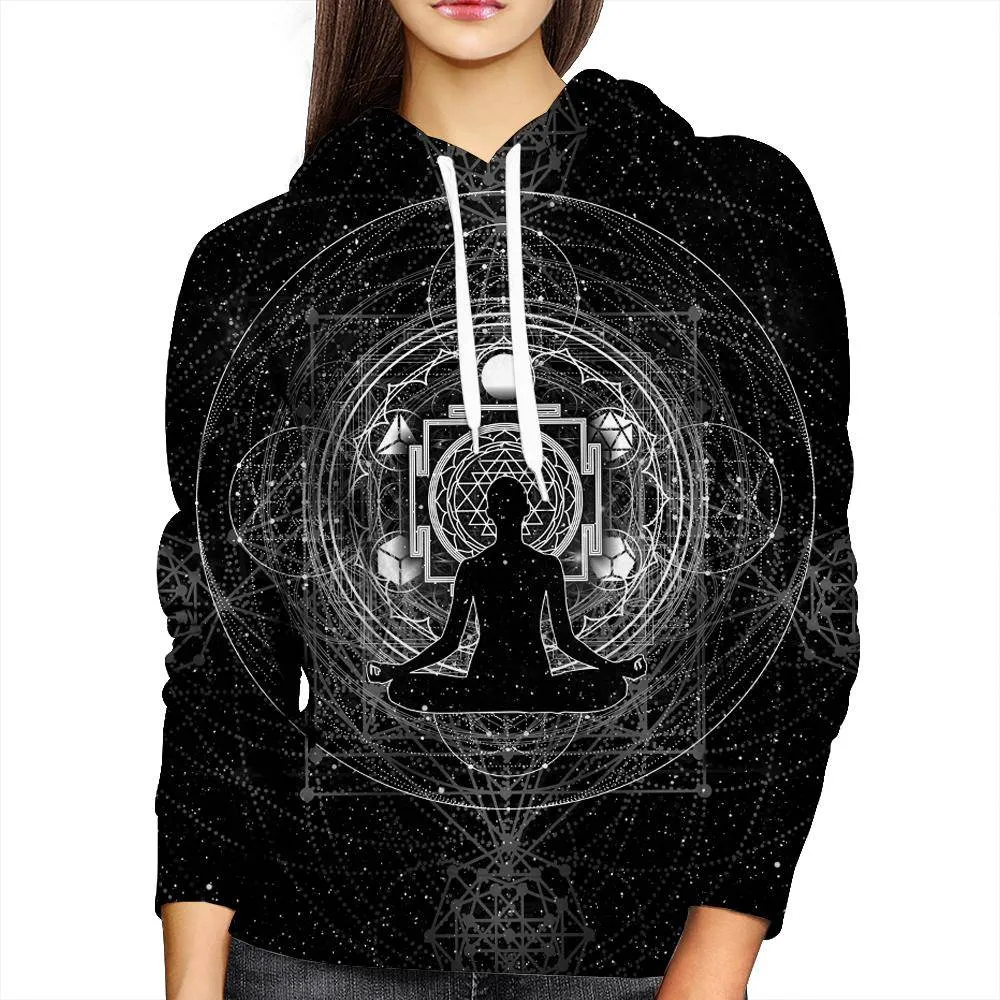 Sacred Sri Yanta Womens Hoodie