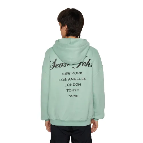 SEAN JOHN SCRIPT LOGO PEACHED CITY BACKPRINT HOODIE JM223-006-02