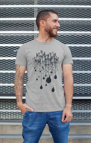 Semantic Half Sleeve Cotton T-shirt - Printed Lights