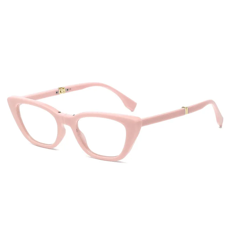 SHAUNA Small Cat Eye Folding Sunglasses