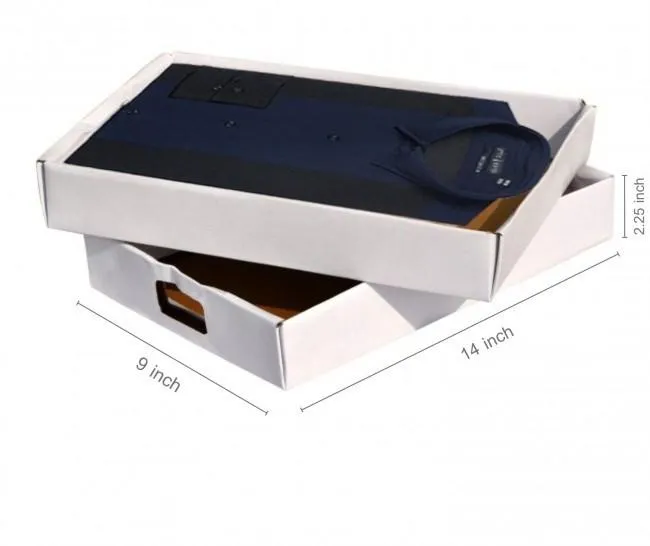 Shirt Box 14.00 X 9.00 X 2.25 Inches 100 Pieces Corrugated White