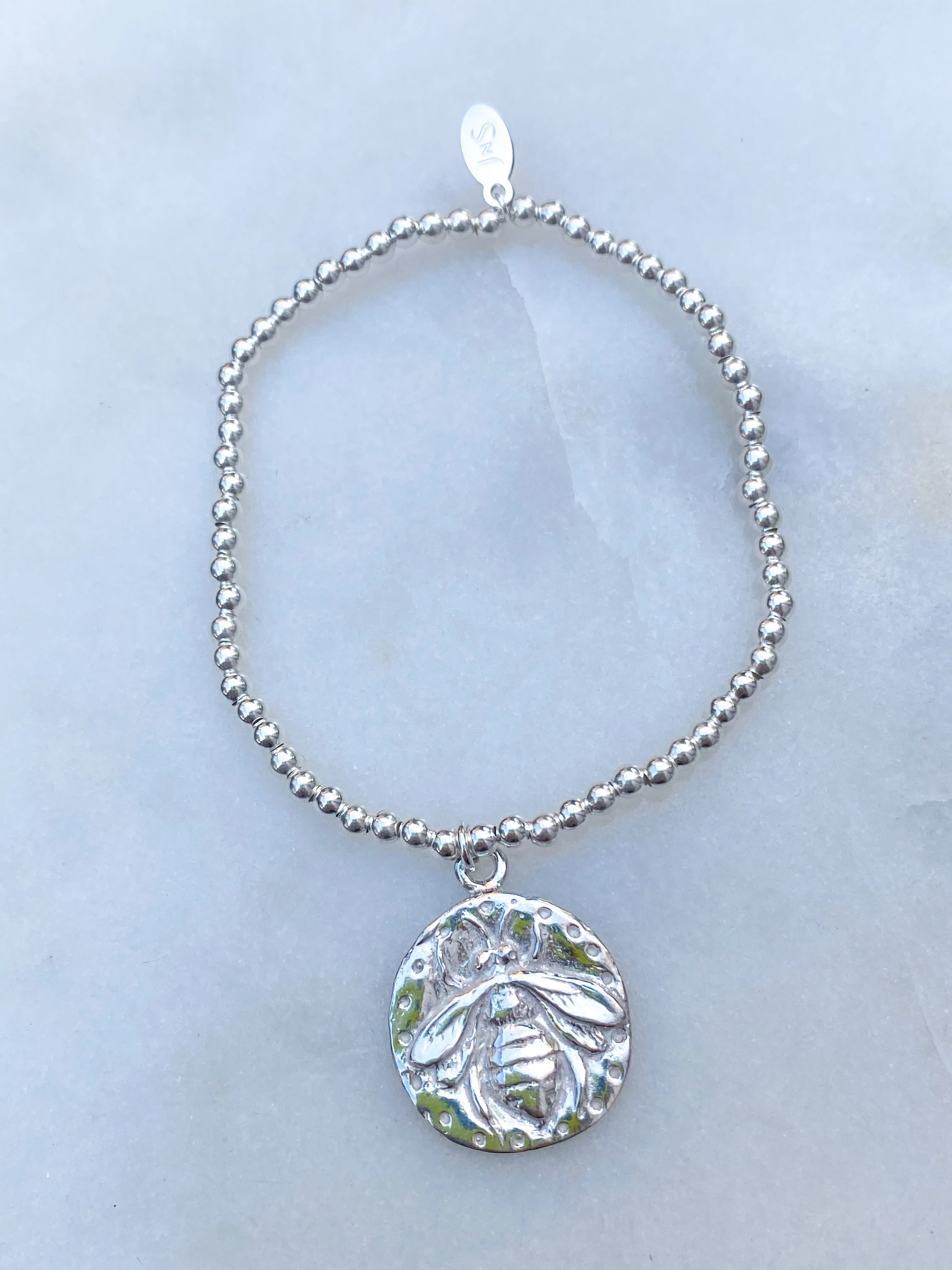 Silver Queen Bee Bracelet