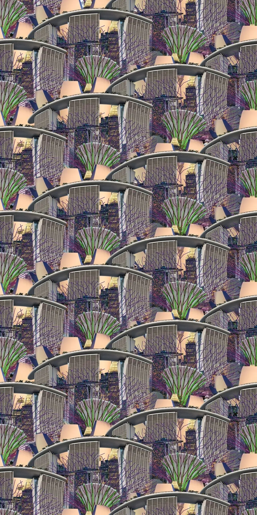 Singapore City Acrylic Wall Panels Home Decor 2440mmm x 1220mm
