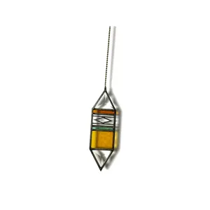 Small Trigon Suncatcher in Honey