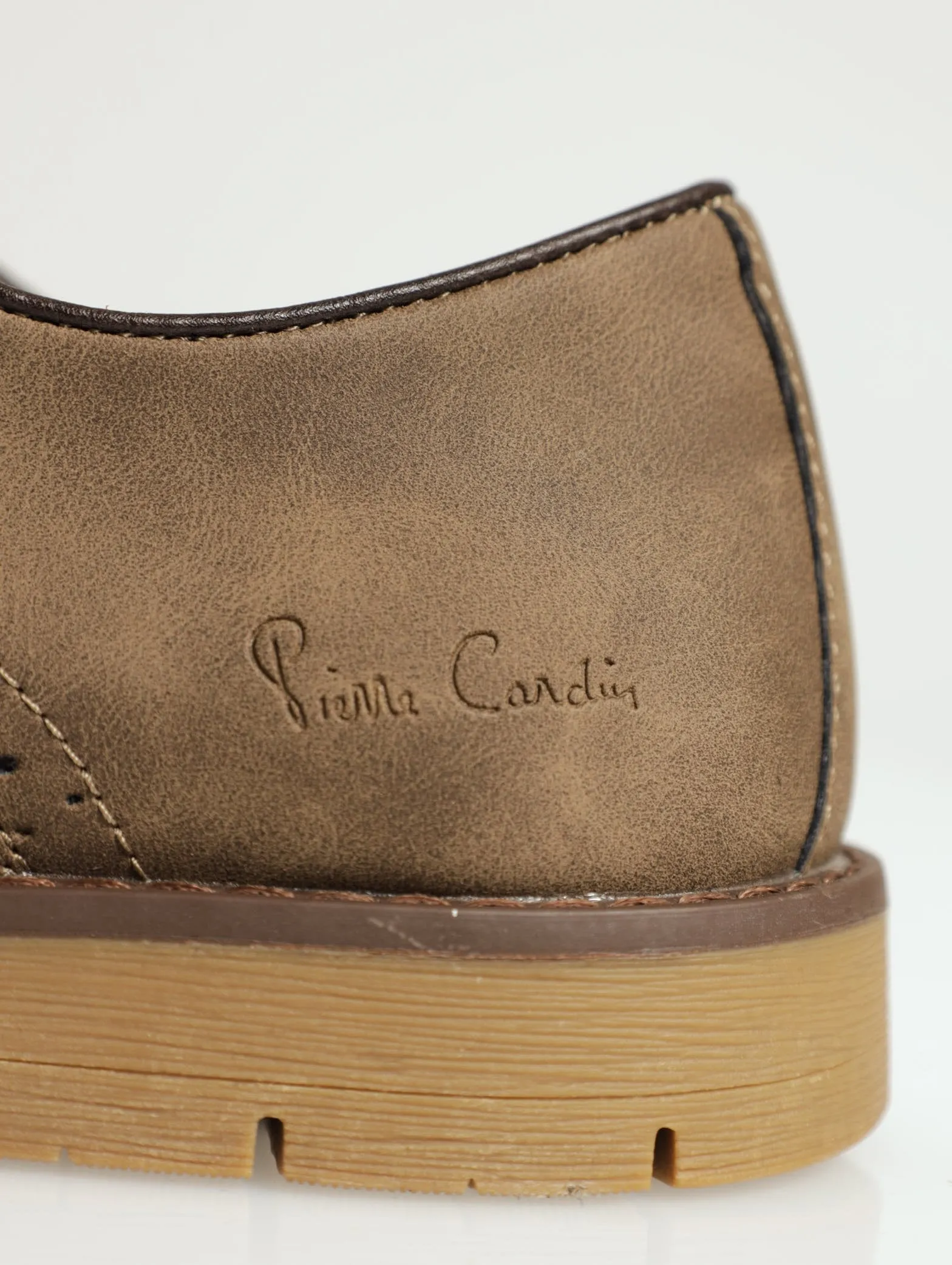 Smart Casual Pin Punch Track Sole Lace-Up - Brown